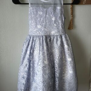 Nwt Girls Size 6x Pink & Violet Candy Carousel Foil Print Lace Dress